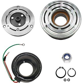 A/C Compressor Clutch Assembly Kit Plate Pulley Bearing Coil 1348 Replacement for 2007-2012 Acura RDX 2.3L, AC Air Conditioning Compressor Clutch Coil Auto Repair Kit