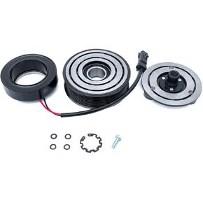 FKG AC Compressor Clutch Assembly Repair Kit 68182 55111411AH Fit for 2006-2009 Dodge Ram 2500 3500 (5.9L L6 Diesel) (6.7L L6 Diesel), 2008-2009 Dodge Ram 4500 5500 (6.7L L6 Diesel)