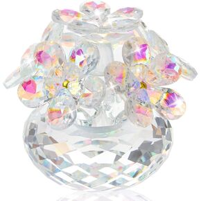 RONGK Kristo Crystal Blue Forget Me Not Flower Ornament, Flower Gift for Women, Crystal Glass Flower Collection Statue, Used for Home Desktop Decoration