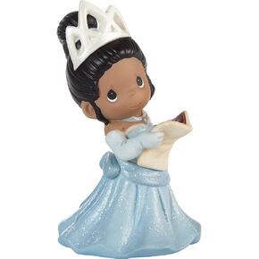 Precious Moments Disney Showcase Princess Tiana Figurine | My Dream Starts with Me Tiana Bisque Porcelain Figurine | Princess and The Frog | Disney Decor