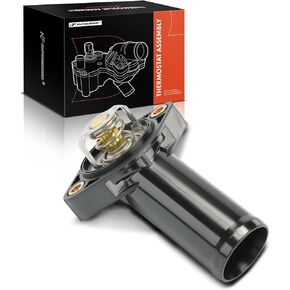 A-Premium Engine Coolant Thermostat Housing Compatible with Jeep Wrangler JK 2007 2008 2009 2010 2011 V6 3.8L - Replace for# 4666149AA