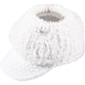 Furry Visor Hats for Women Knitted High Bun Ponytail Outdoor Golf Warm Cap