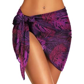 Swimsuit Coverups for Women Sarong Beach Bikini Wrap Sheer Short Skirt Chiffon Scarf for Swimwear