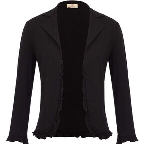 GRACE KARIN Women Business Casual Cropped Blazer Jacket Open Front Cotton Cardigan
