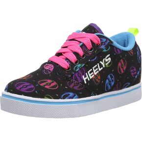 HEELYS Girls Pro 20 Prints Skate Sneaker Blk/Mlt 4 Medium US