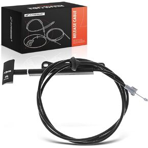 A-Premium Front Hood Latch Release Cable with Handle Compatible with Ford Mustang 1994-2004, 76.6 Inch, Replace# F4ZZ16916A