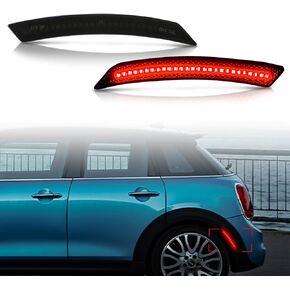 Bestview Side Marker Light Assembly Compatible for MINI Cooper R50 R52 R53 2002-2006, Sequential Blink Amber Turn Signal Lights Smoked Lens 2PCS