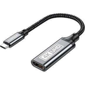 USB C to HDMI Adapter 4K@60Hz, USB Type-C to HDMI Female Adapter [Thunderbolt 3/4 Compatible] for MacBook Pro/Air for iPhone16/15 Surface Samsung Galaxy S21 S20 USB C Laptop Tablet Cell Phone