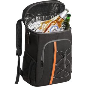Tactical Backpack Cooler,35 Can Backpack Cooler Leakproof,Insulated Soft Cooler Bag,Waterproof Ice Chest Backpack,Lightweight Travel Cooler Lunch Backpack for Hiking,Travel, Outdoor,25L