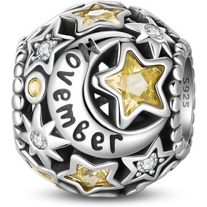 Birthstone Charms for Pandora Charms 5A Cubic Zirconia Pendant for European Bracelets Beads 925 Sterling Silver Charms Christmas Birthday Gifts for Women
