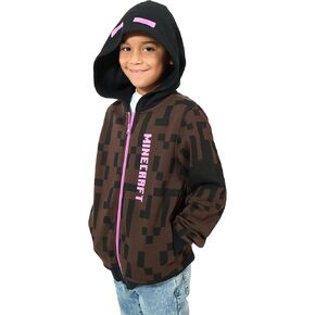 Minecraft Enderman Boy’s Long Sleeve Cosplay Zip-Up Hoodie