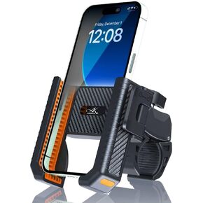 Universal Bicycle Phone Mount Tested Across Smooth Paved Surfaces and Over Rough Off-Road Terrain, Black