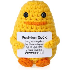 Positive Duck Gifts Crochet Animals Emotional Support Plush Pickle Potato for Decorations Funny Gifts for Women Men Birthday Christmas Party Decor