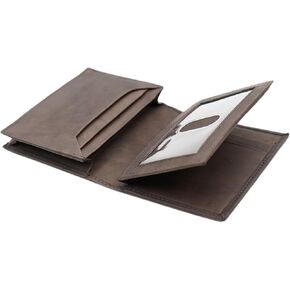 محفظة AG Wallets من الجلد الطبيعي لبطاقات الائتمان وحافظة بطاقات العمل، حامل بطاقات مع حماية RFID، تحمل ما يصل إلى 30 بطاقة عمل، ونافذة واحدة لبطاقة الهوية و8 فتحات لبطاقة الائتمان (أسود)