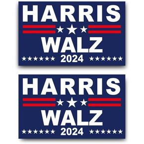 2 Pack Harris Walz 2024 Kamala Harris Tim Walz Waltz for President Campaign Car Magnet Bumper Magnet Truck Magnet Fridge Magnet