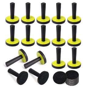 FOSHIO 16 Pack Car Wrap Magnets with Felt Base, Bright Green Strong Magnetic Vinyl Magnets with Adhesive Backing Felt Pads Vinyl Wrap Tools, Magnet Holder for Car Vinyl Wrapping, Refrigerator, Board