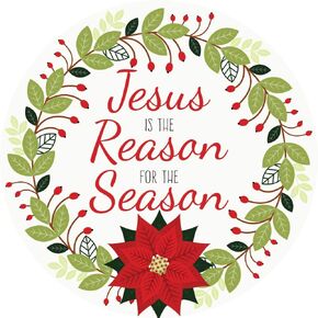 Jesus is The Reason for The Season Christmas Car Magnet Bumper Decal, Magnetic Xmas Decorations for Bumpers, Refrigerators, Whiteboards, Garage Doors, and More,5 1/2 Inch