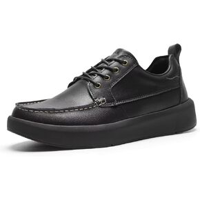 XPACS Men's Orthopedic Leather Dress Walking Shoes: Comfortable Arch Support Plantar Fasciitis Orthotic Business Tennis Oxfords, Flat Feet Casual Office Working Shoes for Foot and Heel Pain Relief