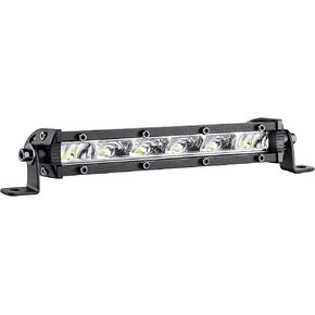 6 Inch Slim LED Light Bar Pods Small Spot Flood Combo Beam Offroad Driving Fog Work Lights Single Row LED Light Bar for Truck ATV UTV Boat, 1pcs 30 Watt