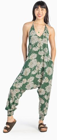 Buddha Pants Women’s Savannah Jumper – 100% Cotton Harem Jumpsuit with Pockets – Lightweight, Loose Fit for Summer & Travel in Saudi Arabia