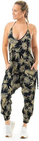 Buddha Pants Women’s Savannah Jumper – 100% Cotton Harem Jumpsuit with Pockets – Lightweight, Loose Fit for Summer & Travel in Saudi Arabia