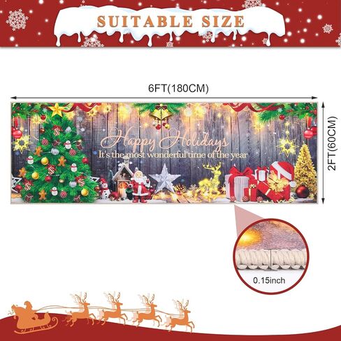 Ileading Christmas Tree Truck Runner Rug Non Slip Farmhouse Winter Hallway Runner Rug Washable Xmas Holiday Floor Runner Area Rug Soft Laundry Room Rug for Entryway Hallway Bathroom Bedroom Kitchen in Saudi Arabia