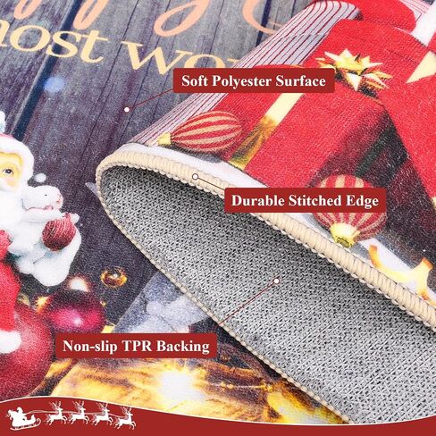 Ileading Christmas Tree Truck Runner Rug Non Slip Farmhouse Winter Hallway Runner Rug Washable Xmas Holiday Floor Runner Area Rug Soft Laundry Room Rug for Entryway Hallway Bathroom Bedroom Kitchen in Saudi Arabia