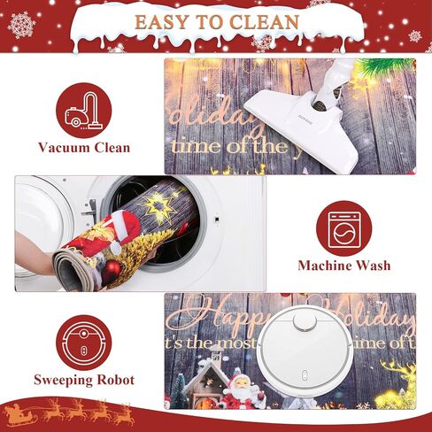 Ileading Christmas Tree Truck Runner Rug Non Slip Farmhouse Winter Hallway Runner Rug Washable Xmas Holiday Floor Runner Area Rug Soft Laundry Room Rug for Entryway Hallway Bathroom Bedroom Kitchen in Saudi Arabia