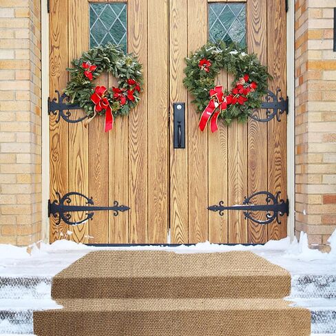 عبوتان من سجاد الجليد والثلج المقاوم للانزلاق - 29 × 79 بوصة سجادة من الخيش الطبيعي سجادة ثلج للباب الأمامي الخارجي والحديقة والممر والشرفة والسلالم in Kuwait