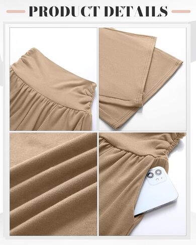 Huukeay 3 Pack Wide Leg Palazzo Pants for Women, High Waisted Lounge Yoga Pants Loose Casual Trousers with Pockets 24" Inseam in Kuwait