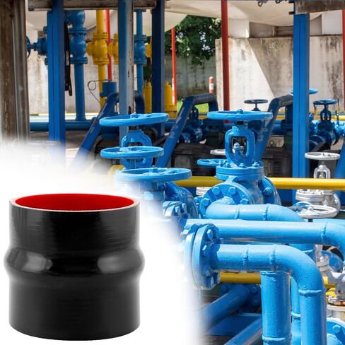QWORK 4" Silicone Straight Hump Coupler with Clamps, 4-Ply, 4" ID & 4" Length Piping Connector with T-Bolt Clamps Hose in Saudi Arabia
