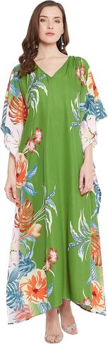 Oussum Women Long Maxi Plus Size Polyester Kaftan Caftan Gown Beach Party Casual Dress in Kuwait