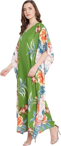 Oussum Women Long Maxi Plus Size Polyester Kaftan Caftan Gown Beach Party Casual Dress in Kuwait