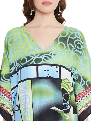 Oussum Women Long Maxi Plus Size Polyester Kaftan Caftan Gown Beach Party Casual Dress in Kuwait