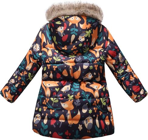Happy Cherry Toddler Girls Winter Coats Clothes Warm Outwear Jacket Thick Windproof Parka Hooded in Saudi Arabia