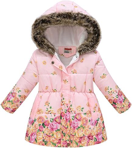Happy Cherry Toddler Girls Winter Coats Clothes Warm Outwear Jacket Thick Windproof Parka Hooded in Saudi Arabia