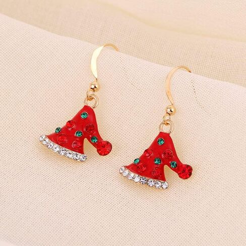 Holiday Stud Drop Christmas Earrings - Fashion Earrings with Candy Snowflake Tree Thanksgiving Birthday Gift Cute Jewelry for Girls Kids Teens Women 10 Pairs in Saudi Arabia
