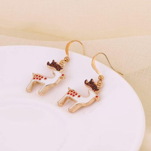 Holiday Stud Drop Christmas Earrings - Fashion Earrings with Candy Snowflake Tree Thanksgiving Birthday Gift Cute Jewelry for Girls Kids Teens Women 10 Pairs in Saudi Arabia