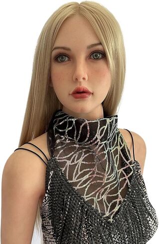 IPENNY Womens Fringed Rhinestone Bandana, Disco Party Paisley Sparkly Bandanas with Rhinestone Fringe in Kuwait