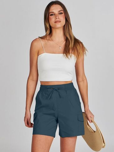 ANRABESS Womens Summer Shorts 2025 Dressy Casual Hiking Cargo Shorts Trendy Outdoor Outfits 6 Pockets in Kuwait