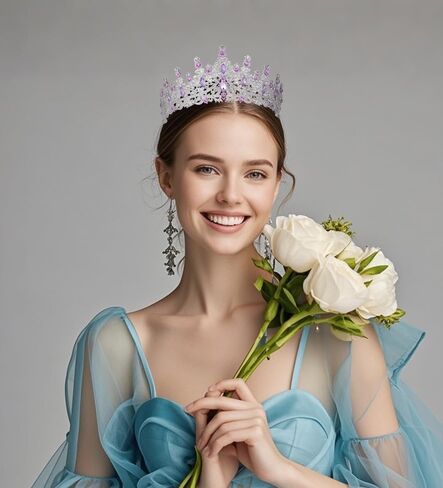 Tiaras and Crowns for Women Crystal Princess Tiaras Rhinestone Queen Crowns For Wedding Bridal Birthday Prom Pageant Party (Tiara 100) in Saudi Arabia