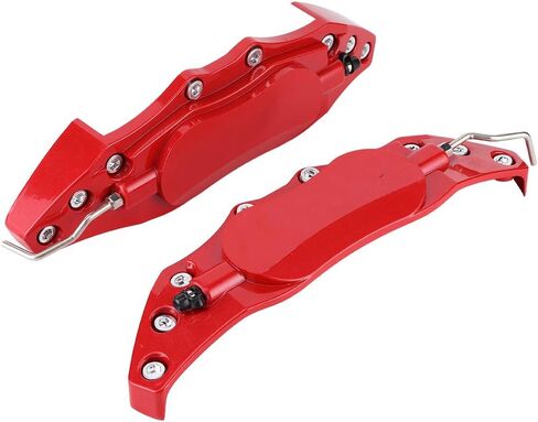 Brake Caliper Covers, Left Right Universal Red Aluminium Alloy Brake Caliper Covers, For 16-17 Inch Wheels (L) in Saudi Arabia