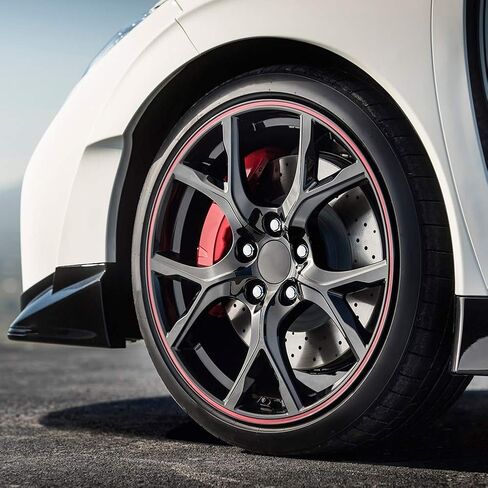 Brake Caliper Covers, Left Right Universal Red Aluminium Alloy Brake Caliper Covers, For 16-17 Inch Wheels (L) in Saudi Arabia