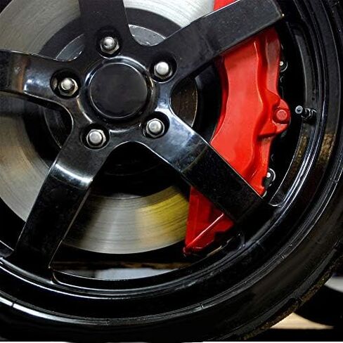 Brake Caliper Covers, Left Right Universal Red Aluminium Alloy Brake Caliper Covers, For 16-17 Inch Wheels (L) in Saudi Arabia