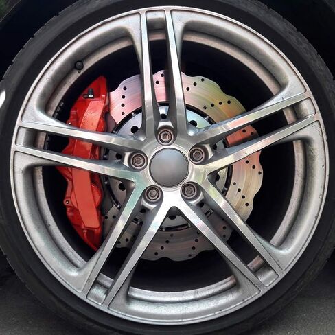 Brake Caliper Covers, Left Right Universal Red Aluminium Alloy Brake Caliper Covers, For 16-17 Inch Wheels (L) in Saudi Arabia