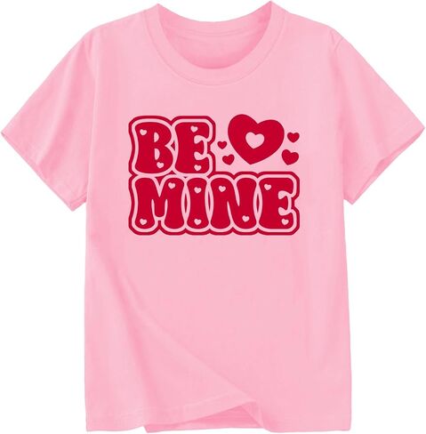 Toddler Girls Valentine's Day Shirt Cute Love Heart T-Shirts Kids Valentine's Day Shirts 2-10 Years in Saudi Arabia