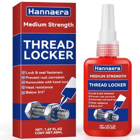 Thread Lock Blue, Threadlocker Medium Strength, Lock and Seal Metal Nuts, Bolts & Fasteners, All-Purpose, Anaerobic (1.69Fl oz/50ml)