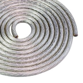 Conext Link 10 FT 1/0 AWG 0 GA Full Gauge Battery Power Cable Ground Wire Clear Silver OFC Copper （10039）