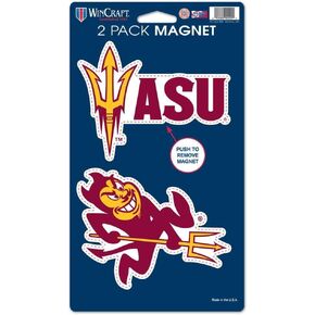 Wincraft NCAA Arizona State University WCR29057014 Magnets (2 Pack), 5" x 9"