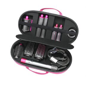 RLSOCO Hard Case for Dyson Airwrap Complete Long/Complete Styler HS01 & New Dyson Airwrap HS05 - Fits 4pcs Long Barrels or Short Barrels - Pink (Case Only,Hair Styler is not Included)